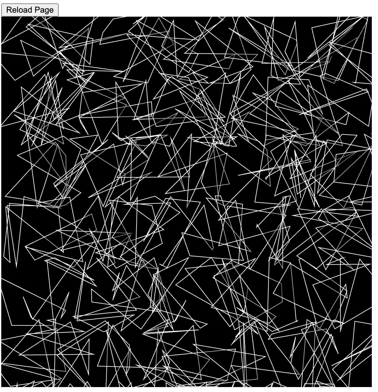 Random white line segments on black in a browser sketch