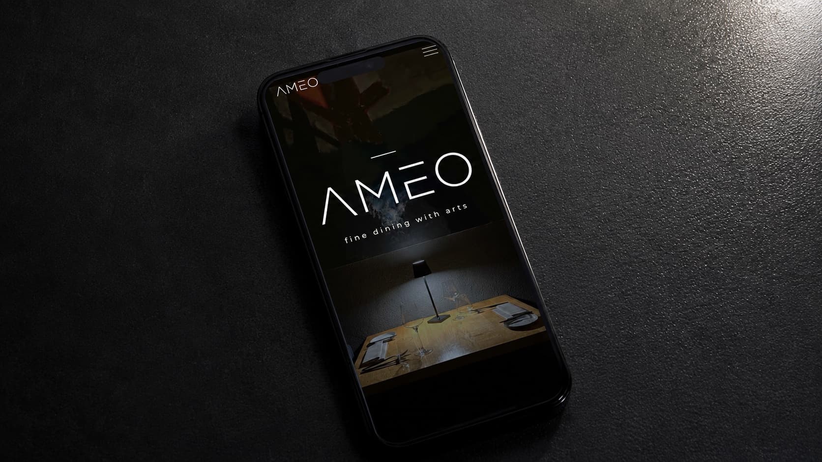 Ameo restaurant website redesign