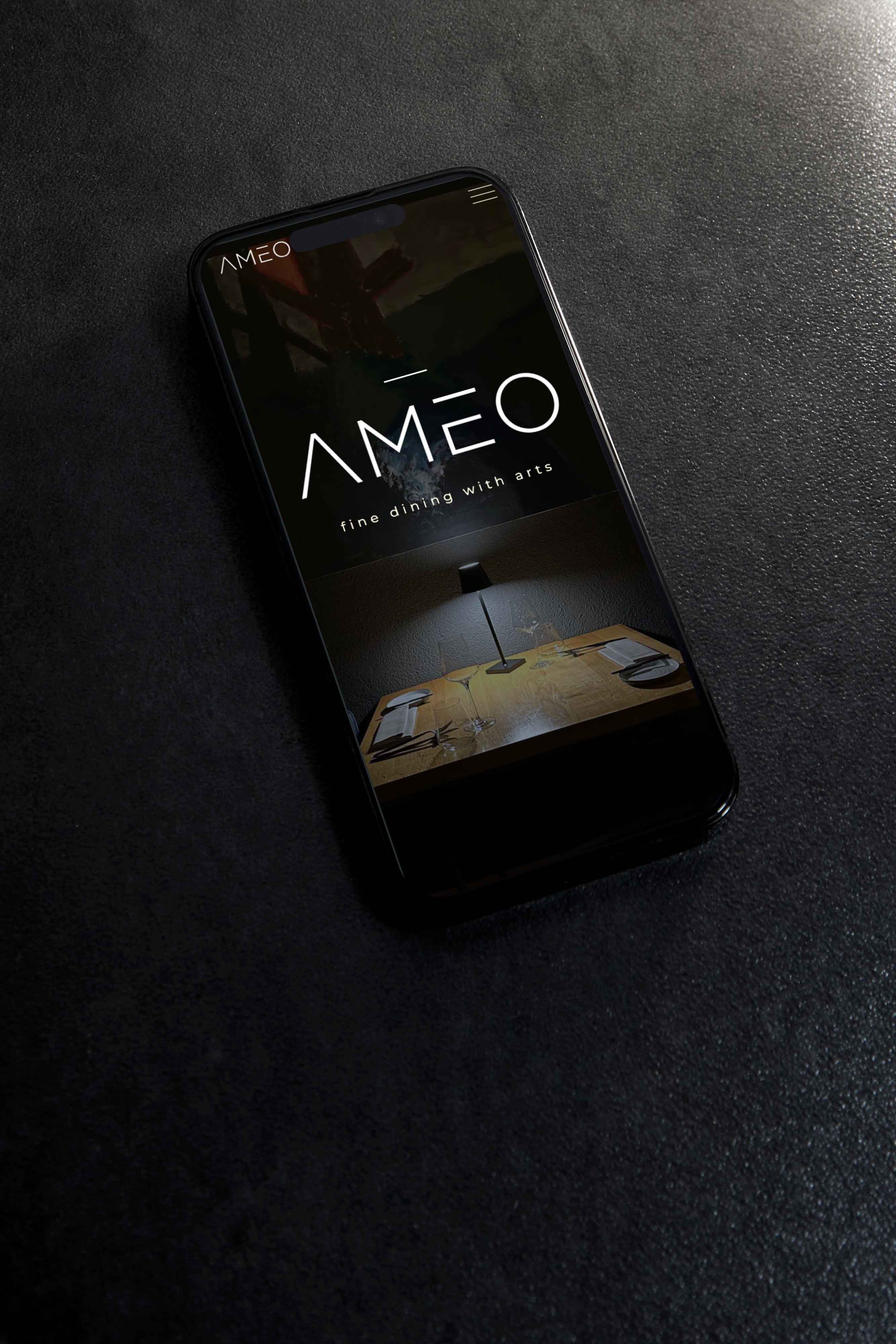 Ameo restaurant website redesign