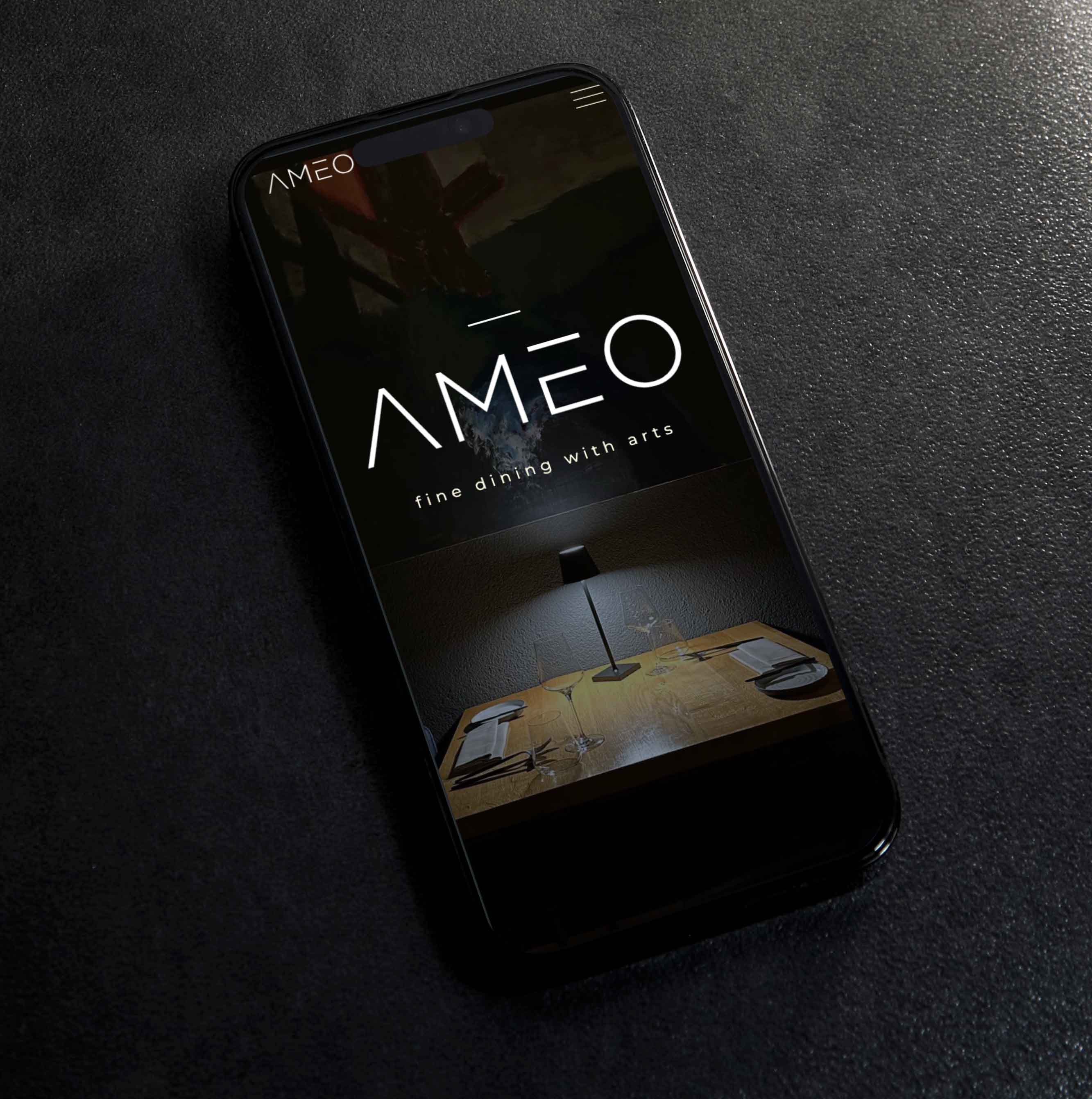 Ameo restaurant website redesign