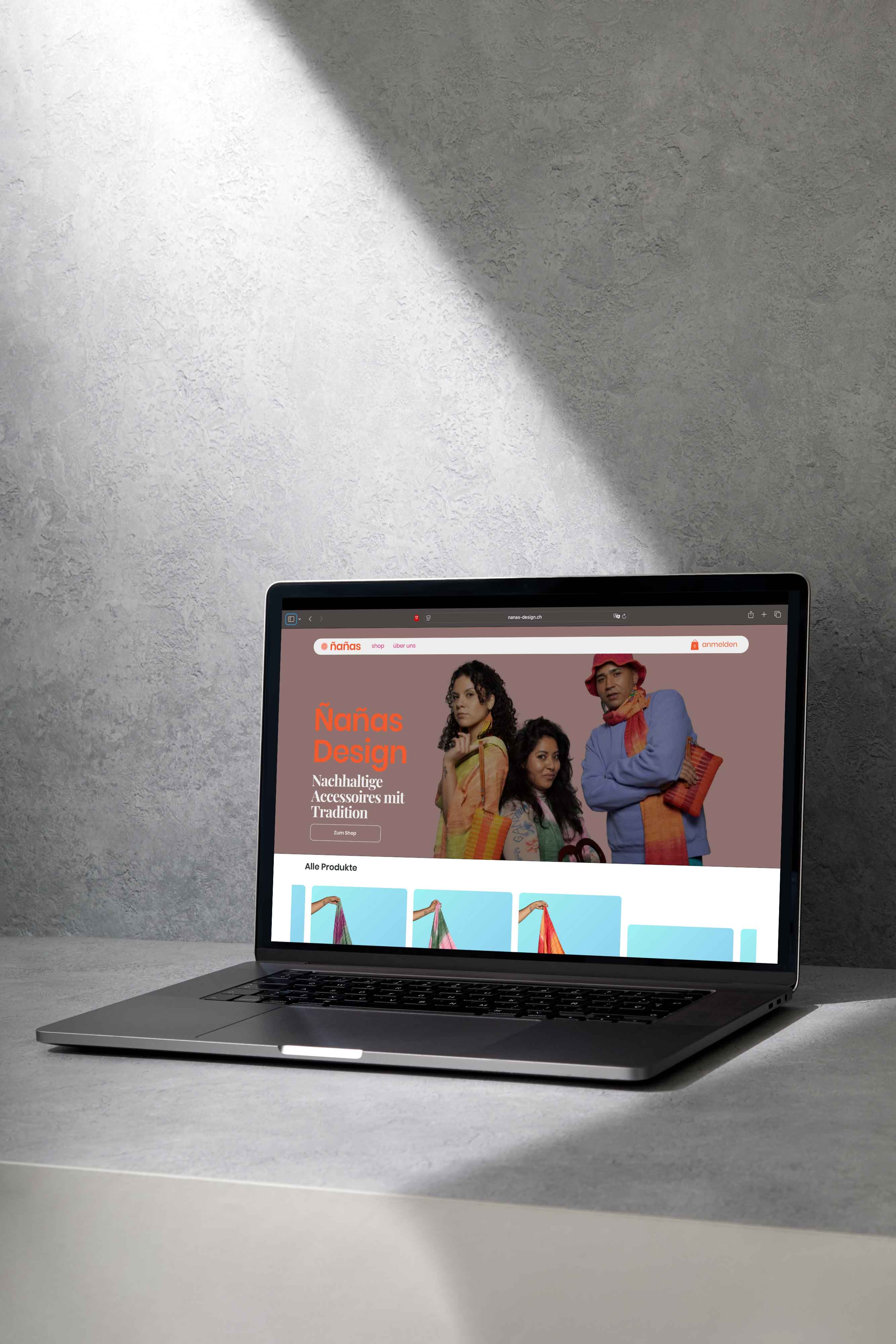 Digitale Markenidentität für fair produzierte Accessoires, gestaltet von Cyril Keller